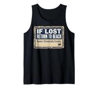 If Lost Return To Beach Coastal Crab Sign Camiseta sin Mangas