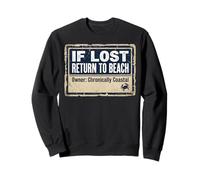 If Lost Return To Beach Coastal Crab Sign Sudadera