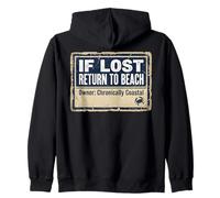 If Lost Return To Beach Coastal Crab Sign Sudadera con Capucha