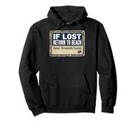 If Lost Return To Beach Coastal Crab Sign Sudadera con Capucha
