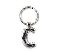 IF Metal Letter Keyring Personalised Alphabet Letters - Silver - C Llavero 7 Centimeters Plateado (Silver)