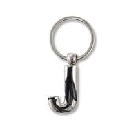 IF Metal Letter Keyring Personalised Alphabet Letters - Silver - J Llavero 7 Centimeters Plateado (Silver)
