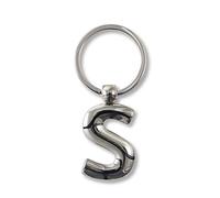 IF Metal Letter Keyring Personalised Alphabet Letters -Silver - S Llavero 7 Centimeters Plateado (Silver)
