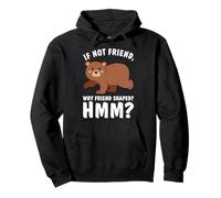 If Not Friend Why Friend - Camisa Divertida con Forma de Oso Sudadera con Capucha