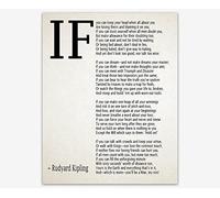 IF Poem Art Print by Rudyard Kipling - Póster de poema 'If' (marfil, 11 x 14) arte de pared