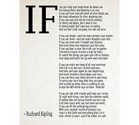 IF Poem Art Print IF Poem by Rudyard Kipling Art Print IF Poster If Poem Poster If Poem Print If Poem Wall Art If you can If by Kipling Poem (28cm x 36cm, Ivory)