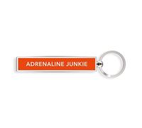 IF Show Offs Keys Metal Slogan Keyring Gift - Adrenaline Junkie Llavero 8 centimeters Naranja (Orange)