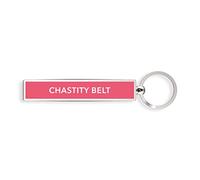 IF Show Offs Keys Metal Slogan Keyring Gift - Chastity Belt Llavero 8 Centimeters Rosa (Pink)