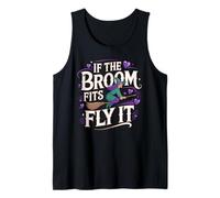 If The Broom Fits Fly It Witchcraft Camiseta sin Mangas