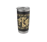 If The Dirt Ain't Flyin' Loves Rodeo Horse Race Carreras de caballos Vaso térmico de acero inoxidable de doble pared