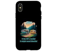 If The RV's Rockin', It Might Need Blockin' Camper Trailer Carcasa para iPhone X/XS