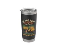 If The Tent Is Rocking - Divertido amante de los perros para acampar divertido Vaso térmico de acero inoxidable de doble pared