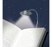 IF The UFO Book Light - Luz de lectura de estilo retro, nave espacial con brillo LED ajustable