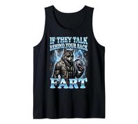 If They Talk Behind Your Back Fart Atrevido Hombre Lobo Camiseta sin Mangas
