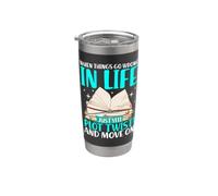 If things go wrong in life, simply scream "Plot Twist" Vaso térmico de acero inoxidable de doble pared