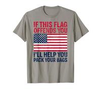 If This Flag Offends You I'Ll Help You Empacar Your Bags USA Camiseta