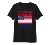 If This Flag Offends You I'Ll Help You Empacar Your Bags USA Camiseta Premium