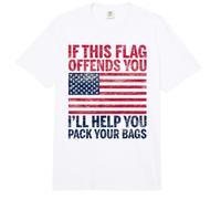 If This Flag Offends You I'Ll Help You Empacar Your Bags USA Comfort Colors Adult Heavyweight T-Shirt