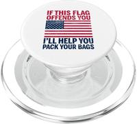 If This Flag Offends You I'Ll Help You Empacar Your Bags USA PopSockets PopGrip para MagSafe