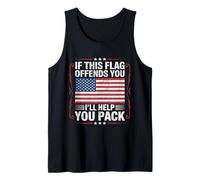 If This Flag Offends You I'Ll Help You Pack American Flag Camiseta sin Mangas