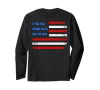 If This Flag Offends You I'Ll Help You Pack American Flag Manga Larga