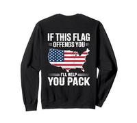 If This Flag Offends You I'Ll Help You Pack American Flag Sudadera