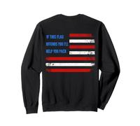 If This Flag Offends You I'Ll Help You Pack American Flag Sudadera