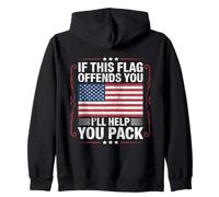 If This Flag Offends You I'Ll Help You Pack American Flag Sudadera con Capucha