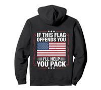 If This Flag Offends You I'Ll Help You Pack American Flag Sudadera con Capucha