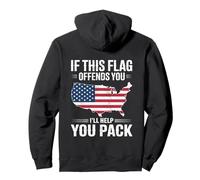 If This Flag Offends You I'Ll Help You Pack American Flag Sudadera con Capucha