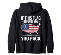 If This Flag Offends You I'Ll Help You Pack American Flag Sudadera con Capucha