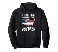 If This Flag Offends You I'Ll Help You Pack American Flag Sudadera con Capucha