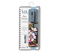 IF V & A Bookaroo - Estuche para bolígrafos, diseño floral negro