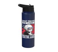 If You Ain't First You're Last Independence Day 4th of July Stainless Steel Insulated Water Bottle