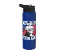 If You Ain't First You're Last Independence Day 4th of July Stainless Steel Insulated Water Bottle