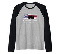 If You Didn'T Serve Don't Rename Veterans Day American Flag Camiseta Manga Raglan