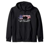 If You Didn'T Serve Don't Rename Veterans Day American Flag Sudadera con Capucha
