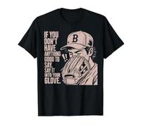 If You Don't Have Anything Good To Say Say It In Your Glove Camiseta gráfica económica, Hombre, Negro, M