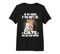 If You Don't Like Cats You Can Sleep Outside Cats Lovers Camiseta Premium