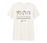 If You Love Keep My Commandments John 14:15 Bible Verse God Camiseta Premium