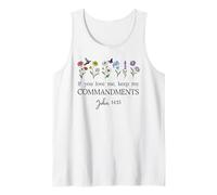 If You Love Keep My Commandments John 14:15 Bible Verse God Camiseta sin Mangas