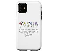 If You Love Keep My Commandments John 14:15 Bible Verse God Carcasa para iPhone 11