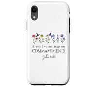 If You Love Keep My Commandments John 14:15 Bible Verse God Carcasa para iPhone XR