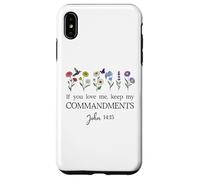 If You Love Keep My Commandments John 14:15 Bible Verse God Carcasa para iPhone XS MAX