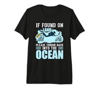 If You On Land Throe Me Back Into The Ocean Scuba Diving Camiseta Premium