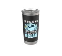 If You On Land Throe Me back Into The Ocean Scuba Diving Vaso térmico de acero inoxidable de doble pared