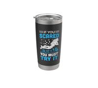 If You Scared Of It You Must Try it Scuba Dive Diver Diving Vaso térmico de acero inoxidable de doble pared