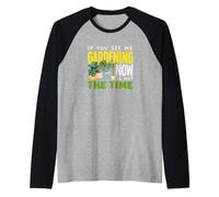 If You See Me Jardinería Ahora No Es El Momento Divertida Jardinería Camiseta Manga Raglan