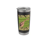 If You Think I'm Cool Now Wait Acoustic Music Lover Mandolina Vaso térmico de acero inoxidable de doble pared