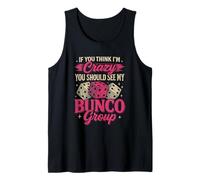 If You Think I'm Crazy Game Night Funny Bunco Player Mujeres Camiseta sin Mangas